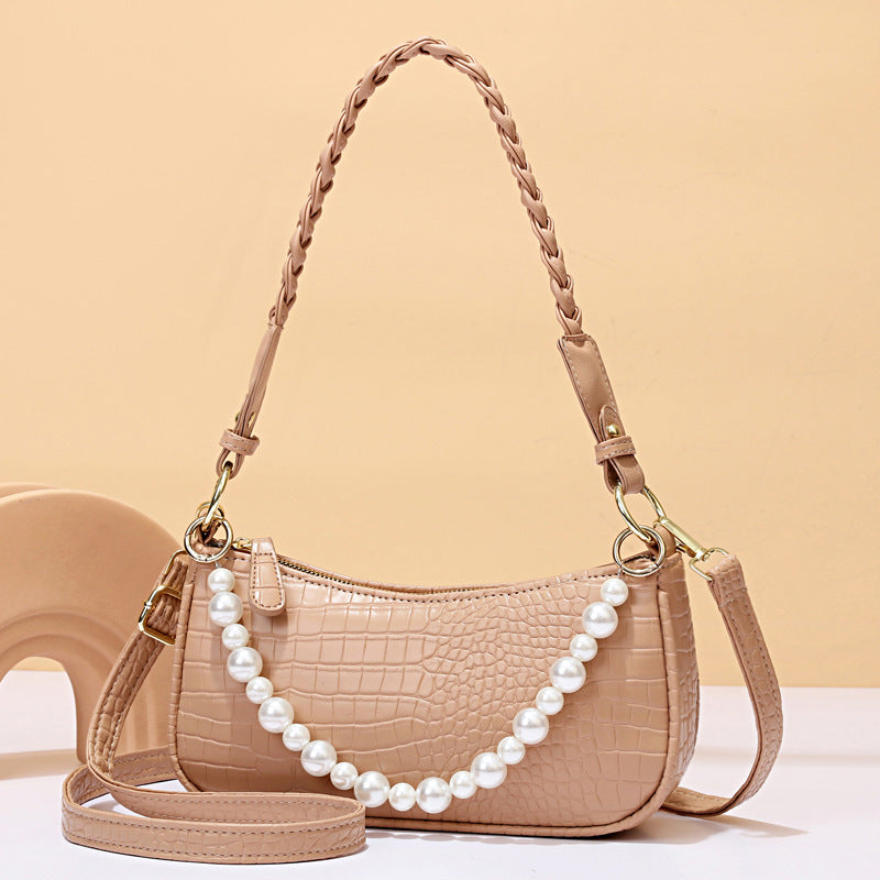 Factory direct sales bags for women 2022 new beaded armpit bag, fashionable and versatile single shoulder crossbody bag, high-end and stylish