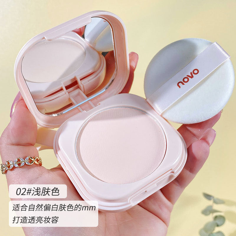 Domestic NOVO setting honey powder cake silky matte concealer makeup oil control waterproof non-removing makeup dry and wet foundation