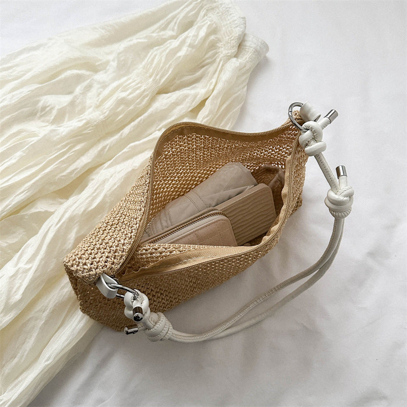 Handwoven bags for women 2023 new trendy fashion retro straw tote bag versatile large capacity shoulder bag for women