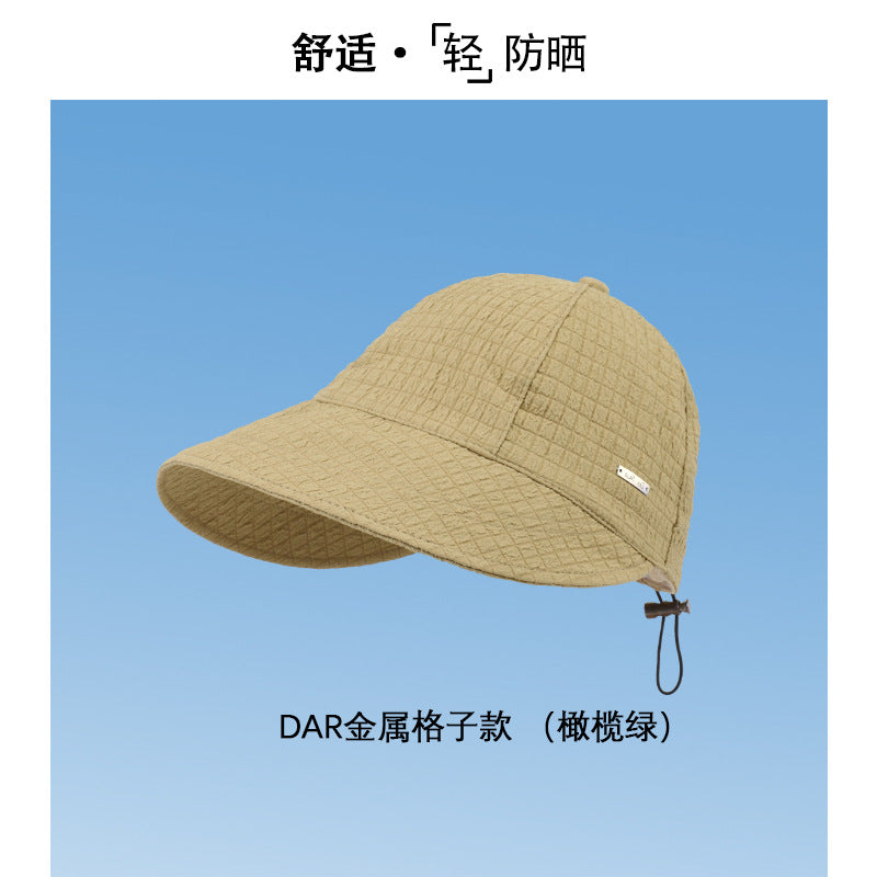防晒帽速干夏季遮阳小众渔夫帽女时尚防紫外线太阳帽子