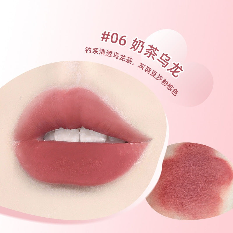 NOVO milk mist air lip mud matte soft and silky lip and cheek dual-use waterproof not easy to fade students affordable lip glaze