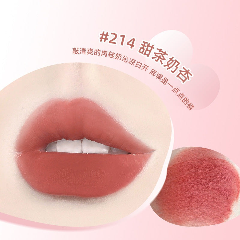 NOVO milk mist air lip mud matte soft and silky lip and cheek dual-use waterproof not easy to fade students affordable lip glaze
