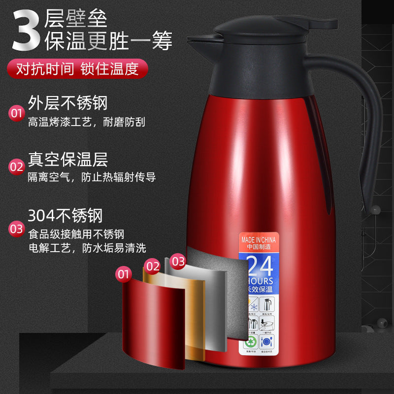 Factory direct sale 304 stainless steel vacuum insulation pot coffee pot welcome pot hotel warm pot gift for cross-border activities