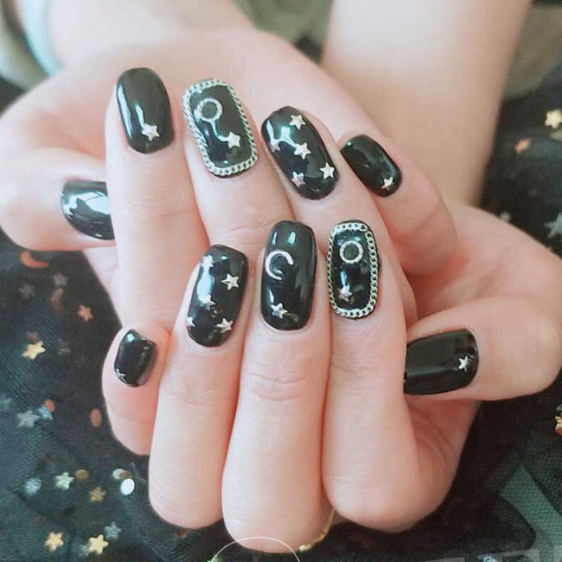Cross-border Japanese nail art chain ultra-fine zipper nail jewelry nail art decorative chain nail metal chain