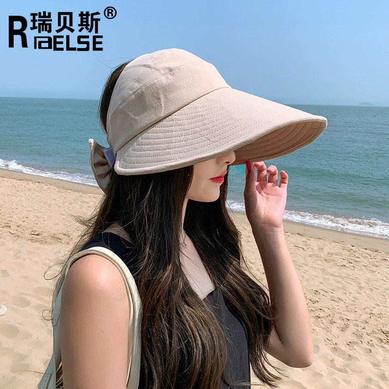 Japanese UV sunscreen hat female Korean version all-match face net red fisherman hat anti-sunlight large eaves sunshade empty top hat