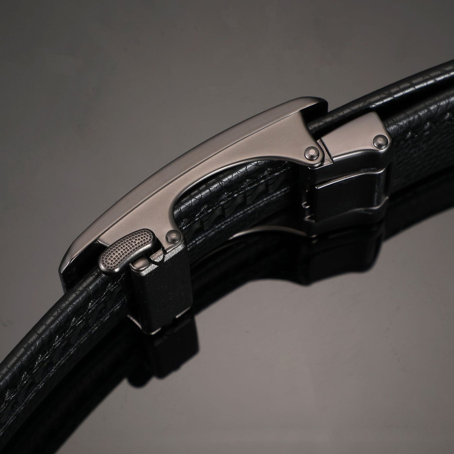 Men's belt automatic buckle skin alloy buckle head lychee pattern business casual belt men wholesale one drop shipping