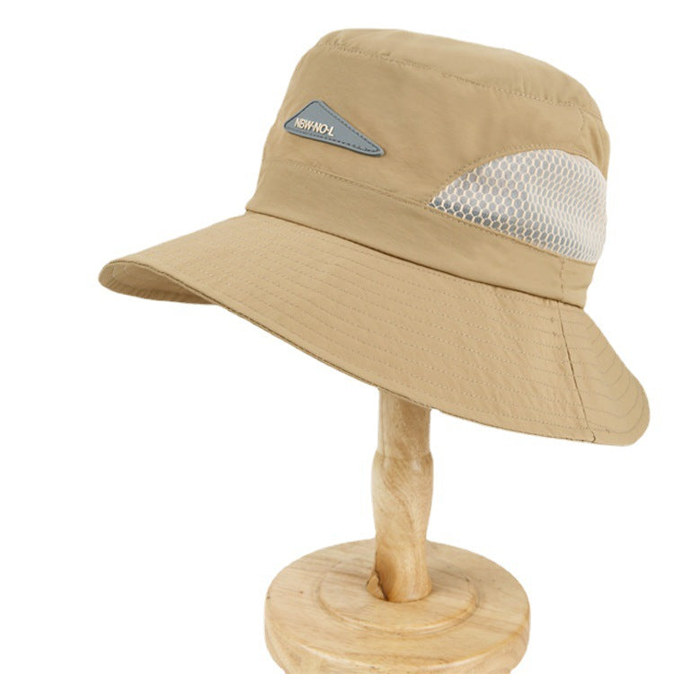 Quick-drying waterproof fisherman's hat can store bag basin hat summer thin section outdoor mountaineering hat men's sunshade hat women