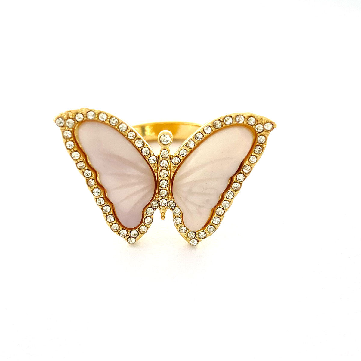 Korean Fashion Three-dimensional Butterfly Ring Female Shining Three-dimensional Temperament Advanced Sense Fashion Versatile Butterfly Jewelry