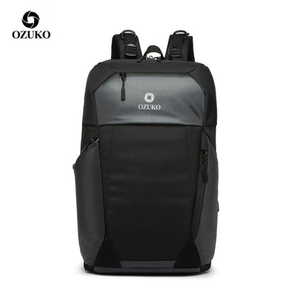 ozuko new waterproof college student backpack 15.6 inch business backpack college student Oxford cloth computer bag