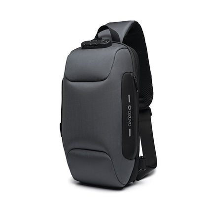 ozuko new men's chest bag trendy sports crossbody bag men's outdoor tactical waterproof men's bag shoulder bag 