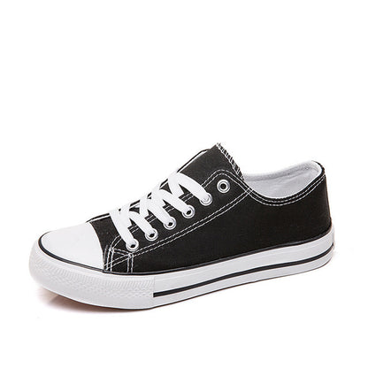 Couple classic canvas shoes men and women secondary vulcanized rubber shoes round toe wear-resistant students non-slip basic models B203 