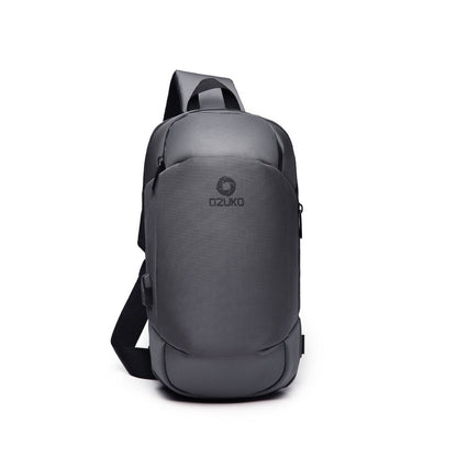 Ozuko new business chest bag Oxford waterproof crossbody bag men's casual multifunctional crossbody bag men's bag 
