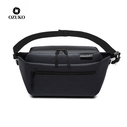ozuko men's mobile phone waist bag wholesale sports waterproof chest bag men's outdoor men's mobile phone bag Fanny pack 