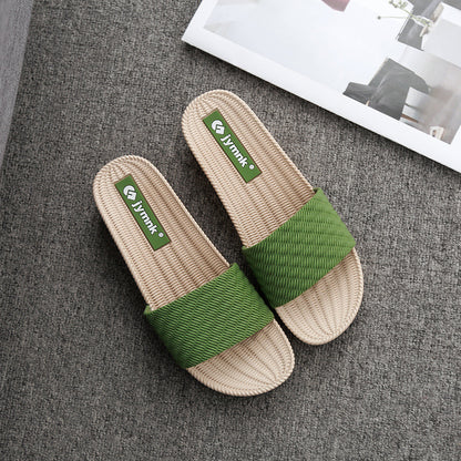 Monique 2023 summer new sandals and slippers for women non-slip wear-resistant thick-soled mid-heel all-match soft-soled outerwear slippers 
