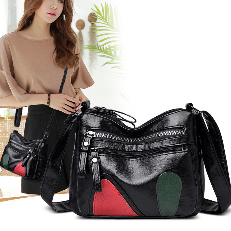 2023 Autumn and Winter New Women's Bag PU Leather Women's Multi-Layered Coin Bag Japanese and Korean Simple Middle-aged Mummy Bag Wholesale 