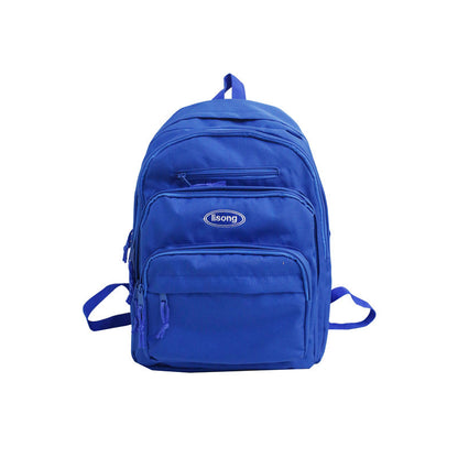ins school bag female college student Korean style high school vintage sense large capacity campus backpack computer bag waterproof backpack 