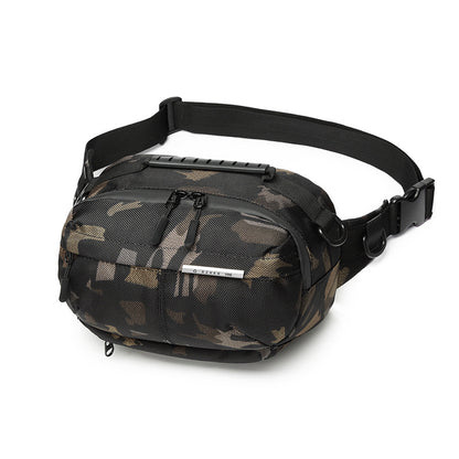 ozuko new waist bag outdoor large capacity men's shoulder bag sports leisure multi-functional chest bag waist bag 