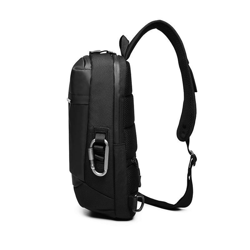 Ozuko new men's chest bag outdoor sports shoulder bag men's casual waterproof multi-function chest bag factory direct sale 