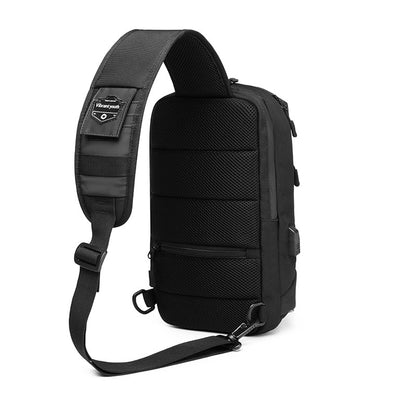 Ozuko new men's chest bag outdoor sports shoulder bag men's casual waterproof multi-function chest bag factory direct sale 