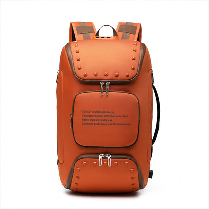 ozuko new student backpack sports trendy school bag Korean version multi-functional business computer backpack 