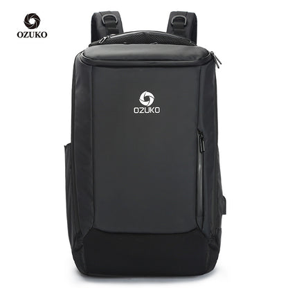 ozuko new business backpack men's outdoor multi-functional travel bag cross-border waterproof 17-inch computer backpack 