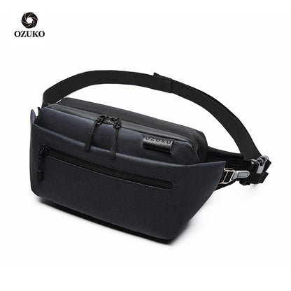 ozuko men's mobile phone waist bag wholesale sports waterproof chest bag men's outdoor men's mobile phone bag Fanny pack 