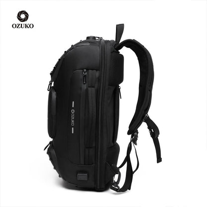 ozuko new student backpack sports trendy school bag Korean version multi-functional business computer backpack 