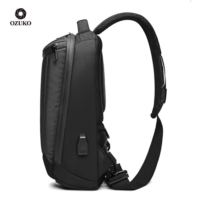 ozuko spot wholesale cross-body shoulder bag sports casual men's shoulder bag outdoor fashion trend chest bag for men 