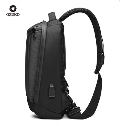 ozuko spot wholesale cross-body shoulder bag sports casual men's shoulder bag outdoor fashion trend chest bag for men 