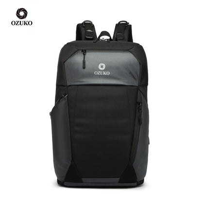ozuko new waterproof college student backpack 15.6 inch business backpack college student Oxford cloth computer bag