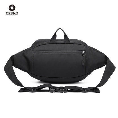 ozuko new waist bag multi-functional large-capacity waist bag men's sports waterproof Oxford cloth single shoulder crossbody bag for men 