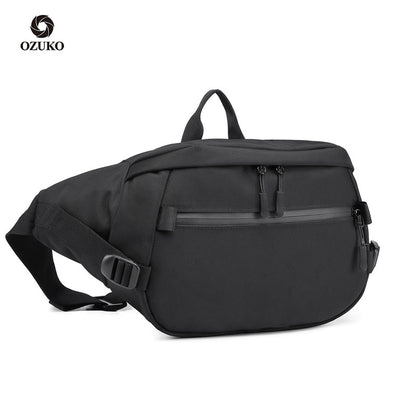 ozuko new waist bag multi-functional large-capacity waist bag men's sports waterproof Oxford cloth single shoulder crossbody bag for men 