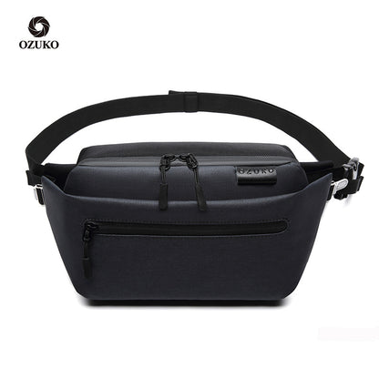 ozuko men's mobile phone waist bag wholesale sports waterproof chest bag men's outdoor men's mobile phone bag Fanny pack 