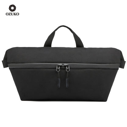 ozuko new camouflage mobile phone waist bag men's fashion sports shoulder bag men's trendy casual crossbody bag chest bag 