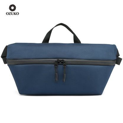 ozuko new camouflage mobile phone waist bag men's fashion sports shoulder bag men's trendy casual crossbody bag chest bag 