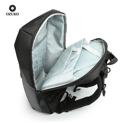 ozuko new waterproof college student backpack 15.6 inch business backpack college student Oxford cloth computer bag