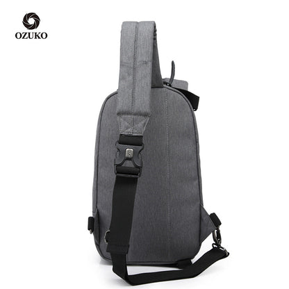 ozuko new chest bag men's sports casual shoulder bag men's single shoulder crossbody small bag factory direct sale