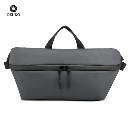 ozuko new camouflage mobile phone waist bag men's fashion sports shoulder bag men's trendy casual crossbody bag chest bag 