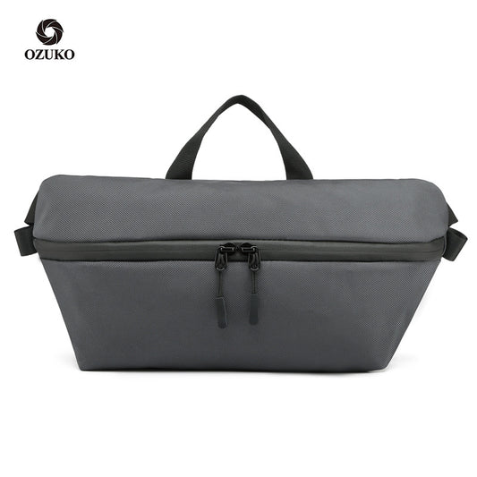 ozuko new camouflage mobile phone waist bag men's fashion sports shoulder bag men's trendy casual crossbody bag chest bag 