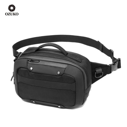 Ozuko's new large-capacity waist bag men's outdoor multi-functional camouflage chest bag tactical storage men's crossbody bag 