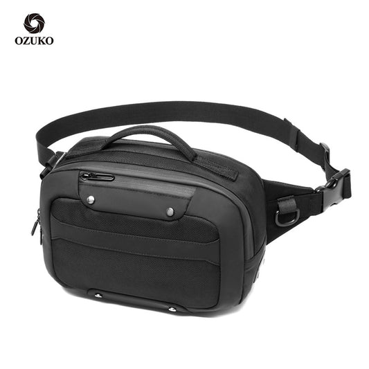 Ozuko's new large-capacity waist bag men's outdoor multi-functional camouflage chest bag tactical storage men's crossbody bag 