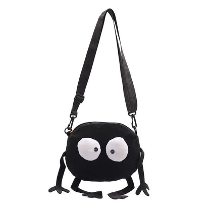 Personalized funny canvas small bag for women 2020 new trendy Korean version student style girl one-shoulder cross-body small round bag