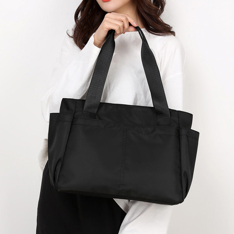 Solid color shoulder bag, casual light travel bag, durable multi-bag ...