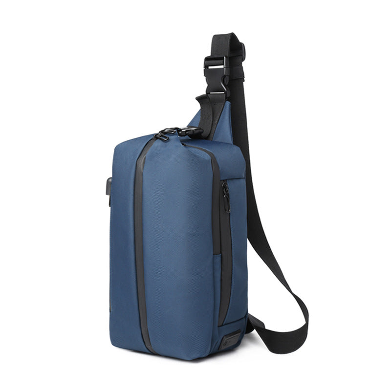 ozuko Korean style chest bag sports trendy brand waist bag casual waterproof crossbody bag Oxford cloth men's chest waist bag 