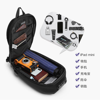 ozuko new boys hard shell chest bag outdoor cycling men's crossbody bag sports waterproof crossbody bag for men 