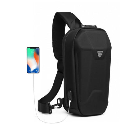 ozuko new boys hard shell chest bag outdoor cycling men's crossbody bag sports waterproof crossbody bag for men 