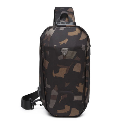 ozuko new boys hard shell chest bag outdoor cycling men's crossbody bag sports waterproof crossbody bag for men 
