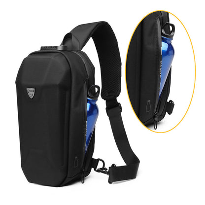 ozuko new boys hard shell chest bag outdoor cycling men's crossbody bag sports waterproof crossbody bag for men 