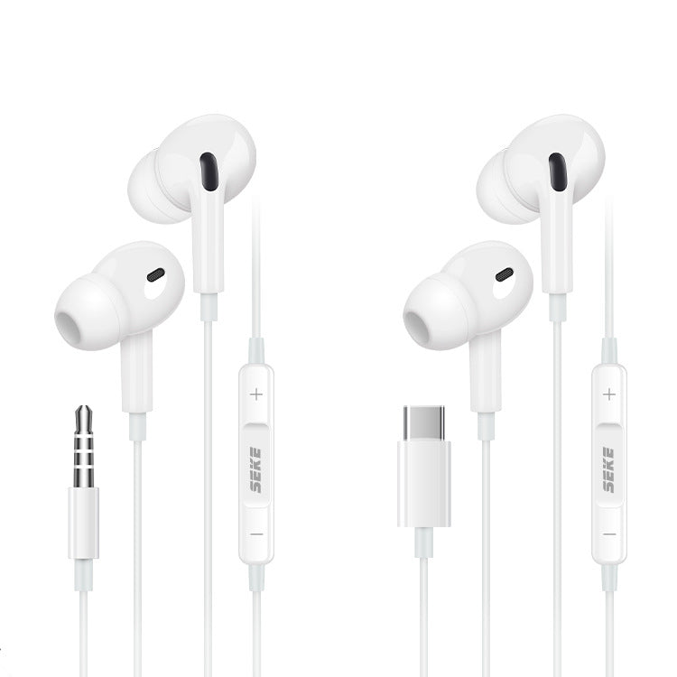 西可S20入耳式手机耳机适用P40Type-C重低音线控音乐耳机