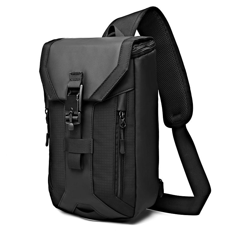 Ozuko new men's cross-body bag casual usb men's chest bag trendy brand waterproof chest bag men's cross-body chest bag 